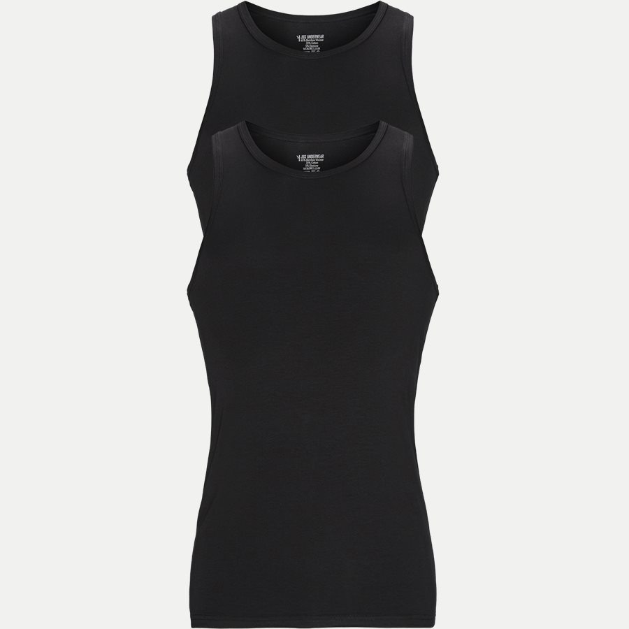 1080-1 BAMBOO 2-PACK SINGLET - Bamboo 2-Pack Singlet Undertrøje - Undertøj - Regular - SORT - 1