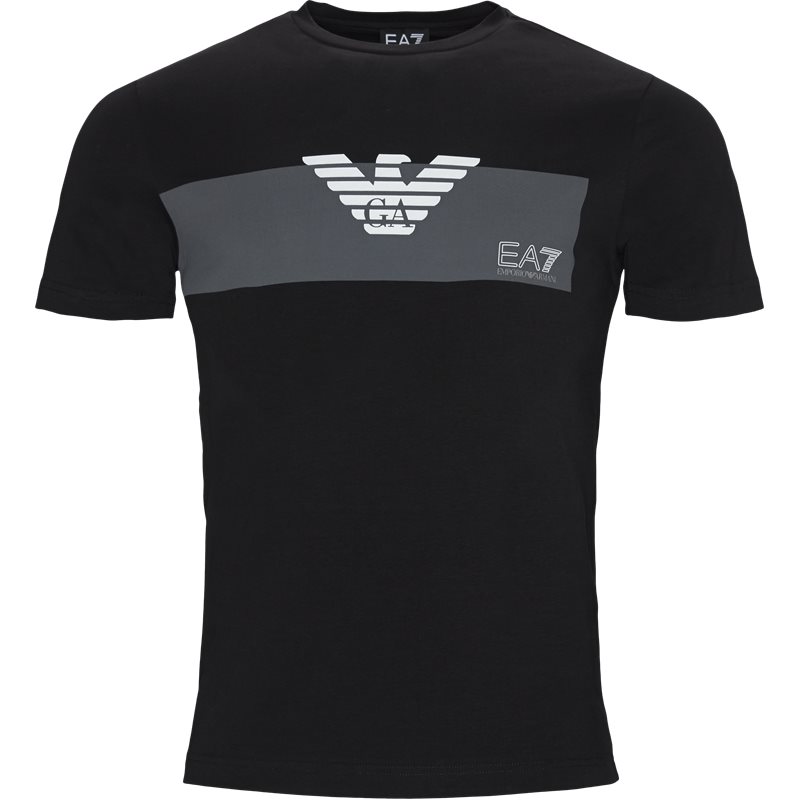 Ea7 Pjp6z Logo Tee Sort Billede af Ea7 Pjp6z Logo Tee Sort