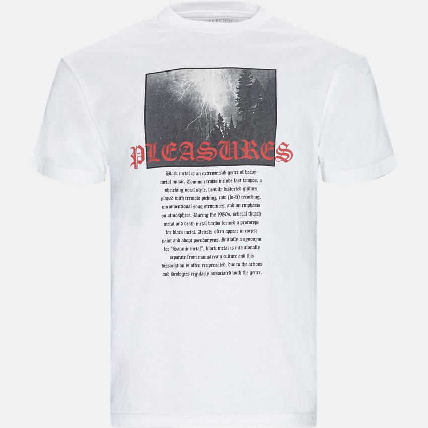 Pleasures T-shirts BLACK METAL TEE HVID