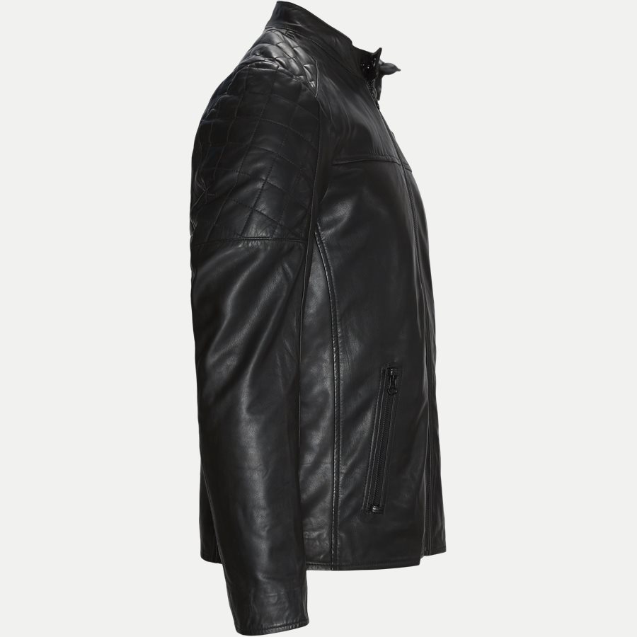 GERRARD - Gerrard Skindjakke - Jakker - Regular - BLACK - 4