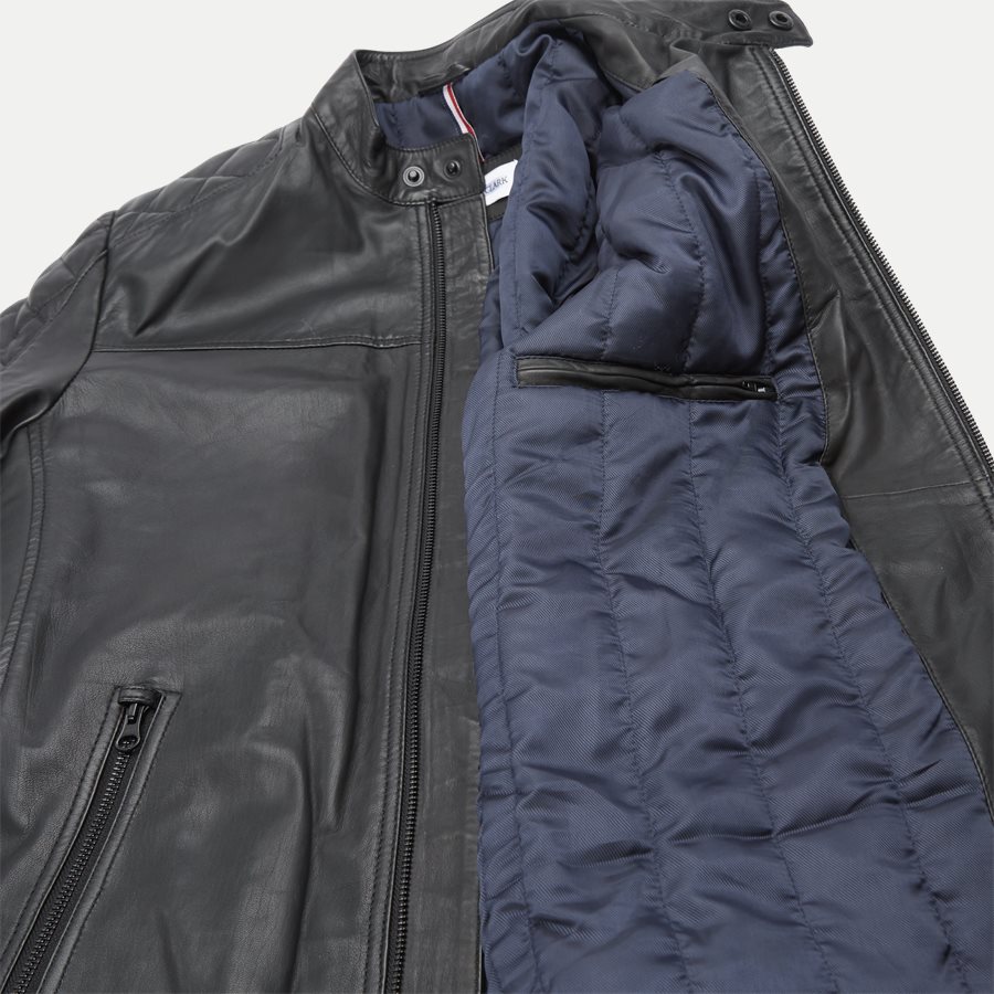 GERRARD - Gerrard Skindjakke - Jakker - Regular - BLACK - 8