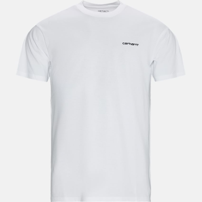 Carhartt WIP T-shirts S/S SCRIPT EMBRO I025778 WHITE/BLACK