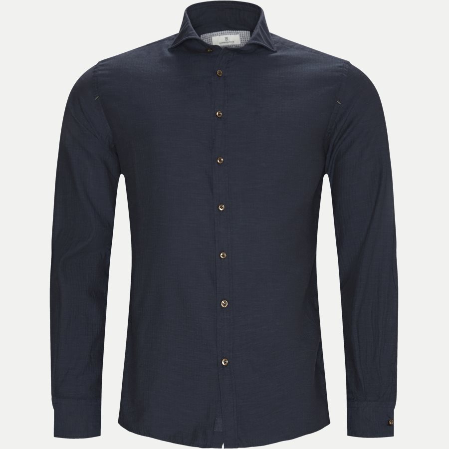 04947 SOLID MELANGE FLANEL - Shirt Solid Melange Flanel - Skjorter - Casual fit - NAVY - 1