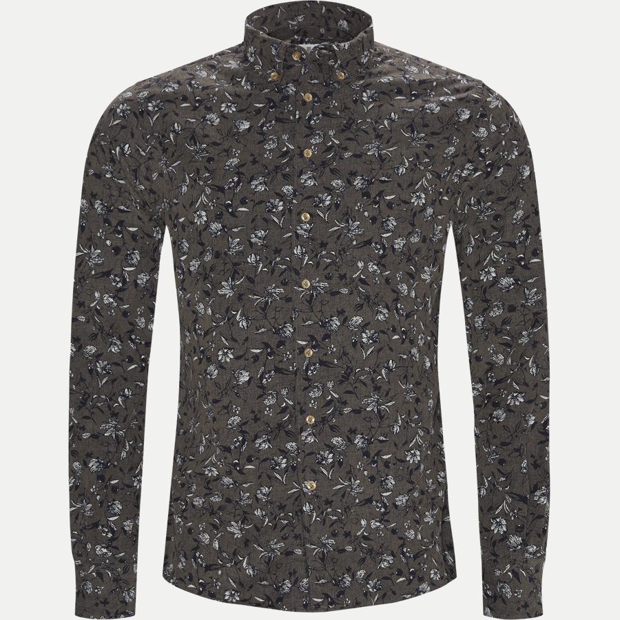 04936 VELVET PRINT - Shirt Velvet print - Skjorter - Casual fit - GRÅ - 1