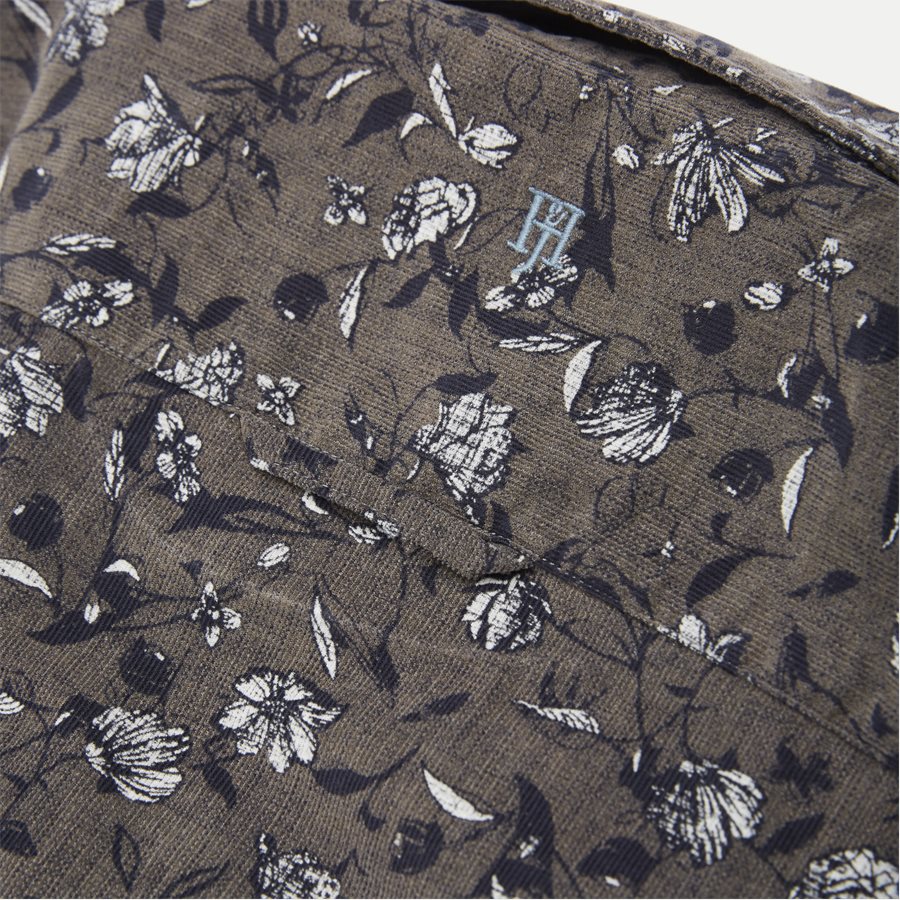 04936 VELVET PRINT - Shirt Velvet print - Skjorter - Casual fit - GRÅ - 4