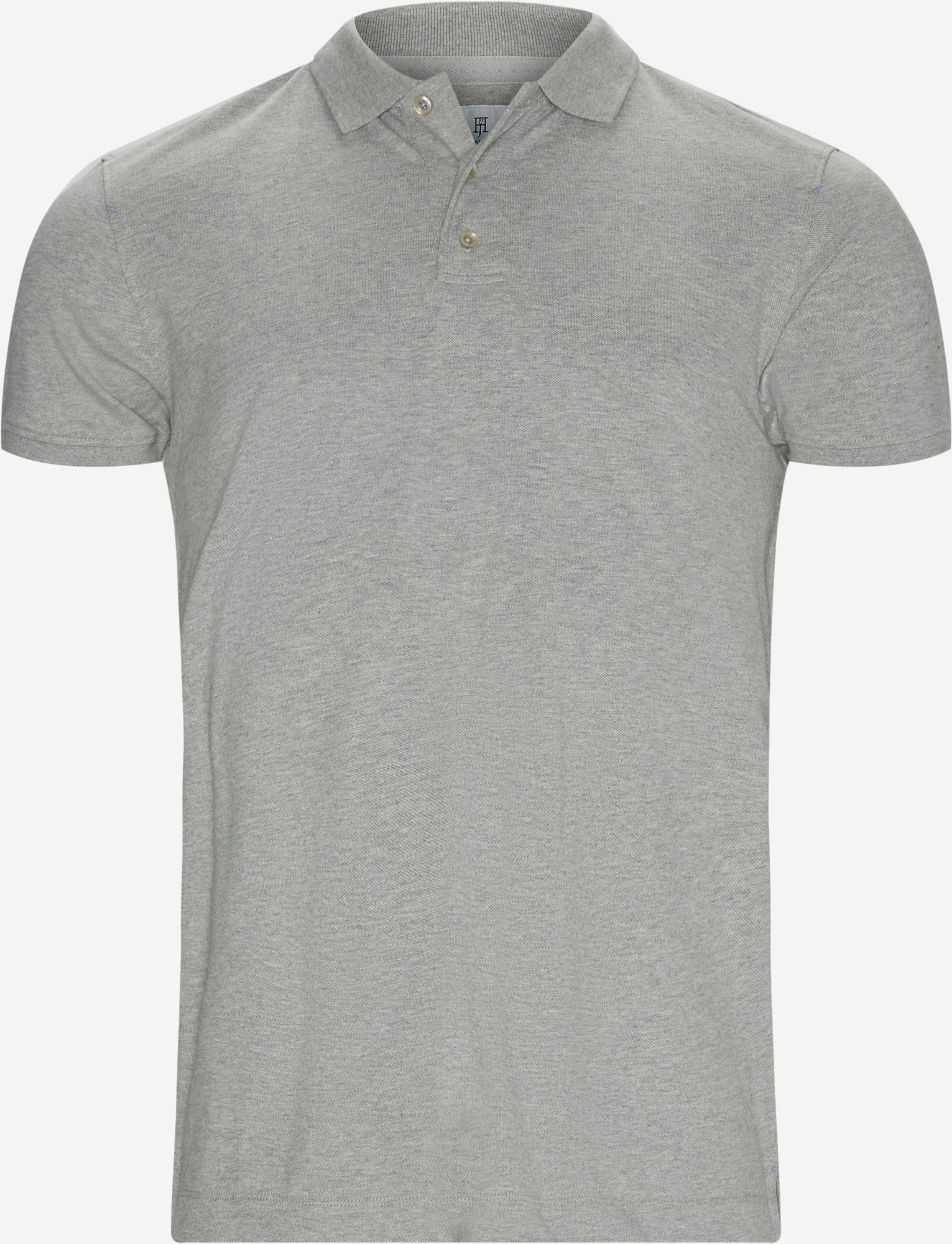 Pique Stretch Polo - T-shirts - Modern fit - Grey
