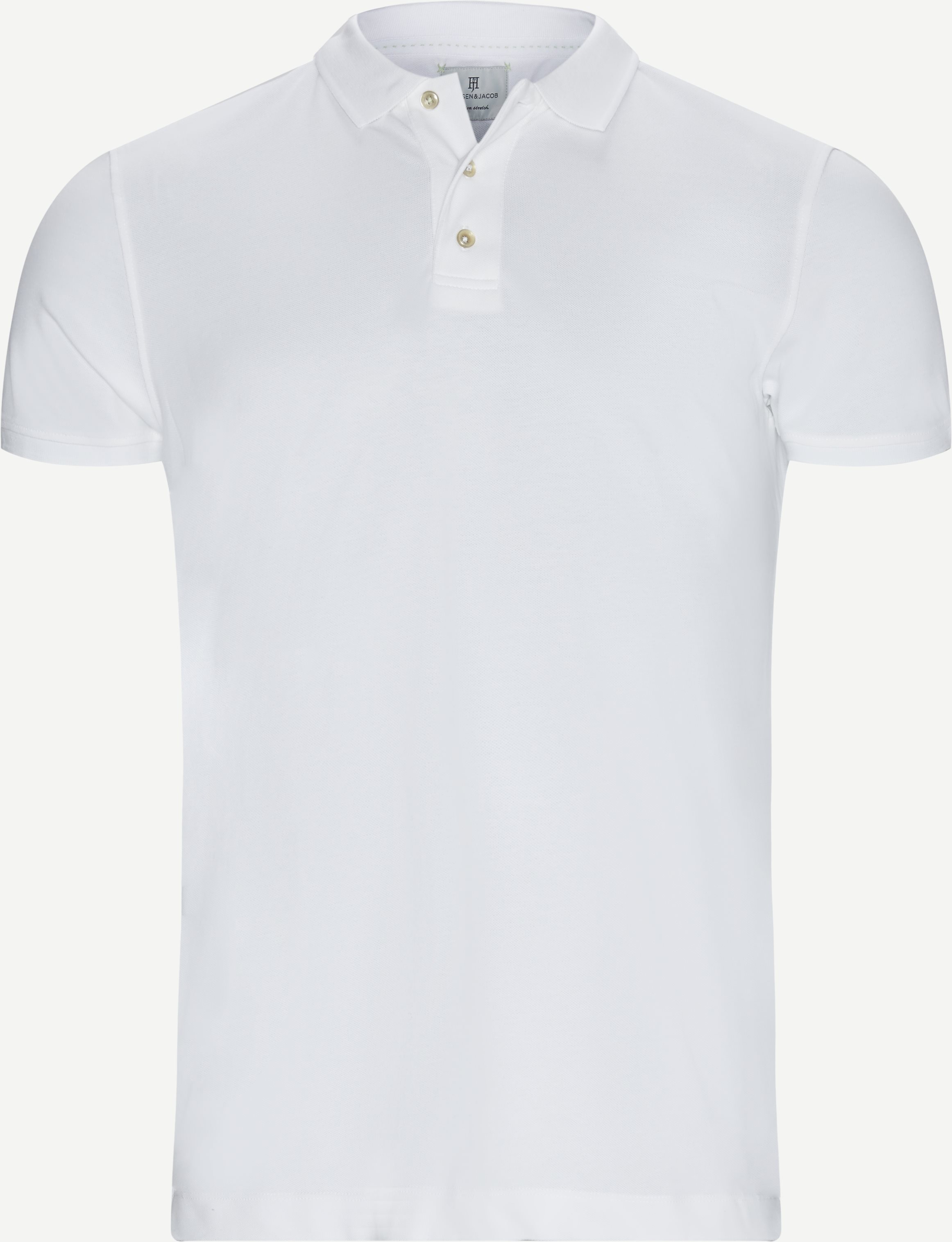 Hansen & Jacob T-shirts 91005 PIQUE STRETCH POLO White
