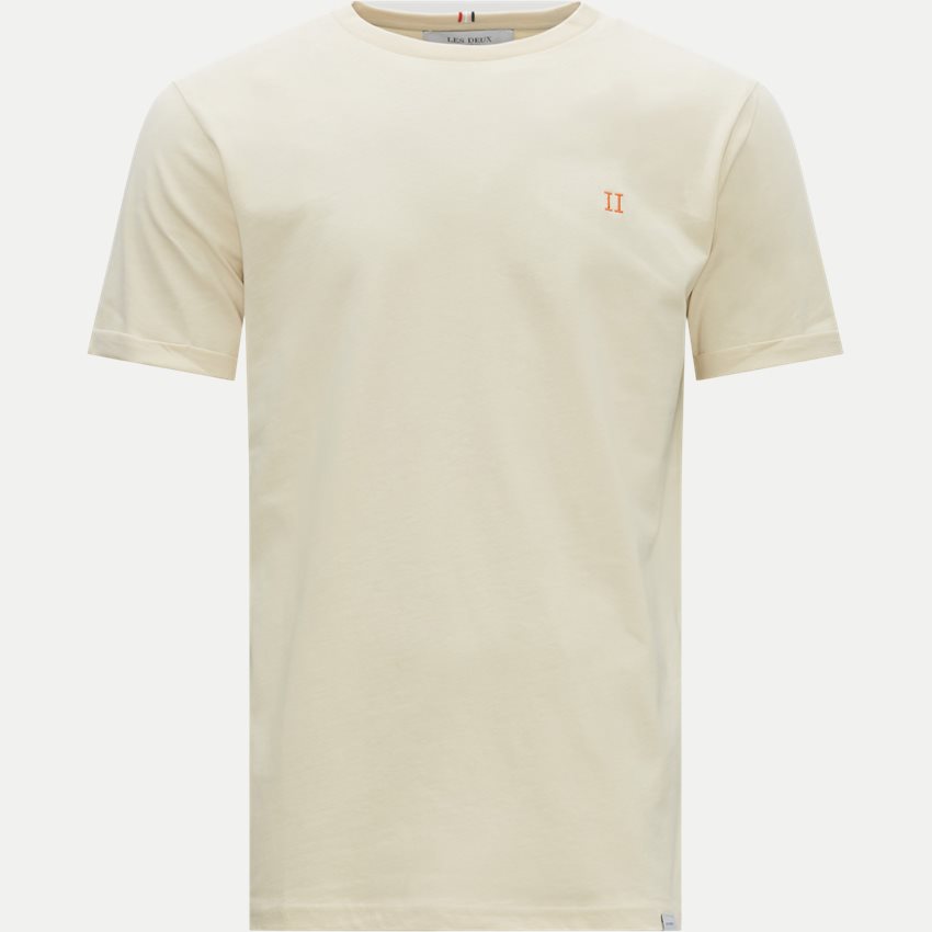 Les Deux T-shirts NØRREGAARD T-SHIRT LDM101008 IVORY/ORANGE
