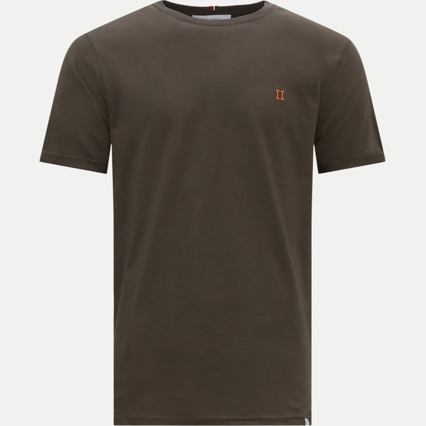 Les Deux T-shirts NØRREGAARD T-SHIRT LDM101008 RAVEN/ORANGE