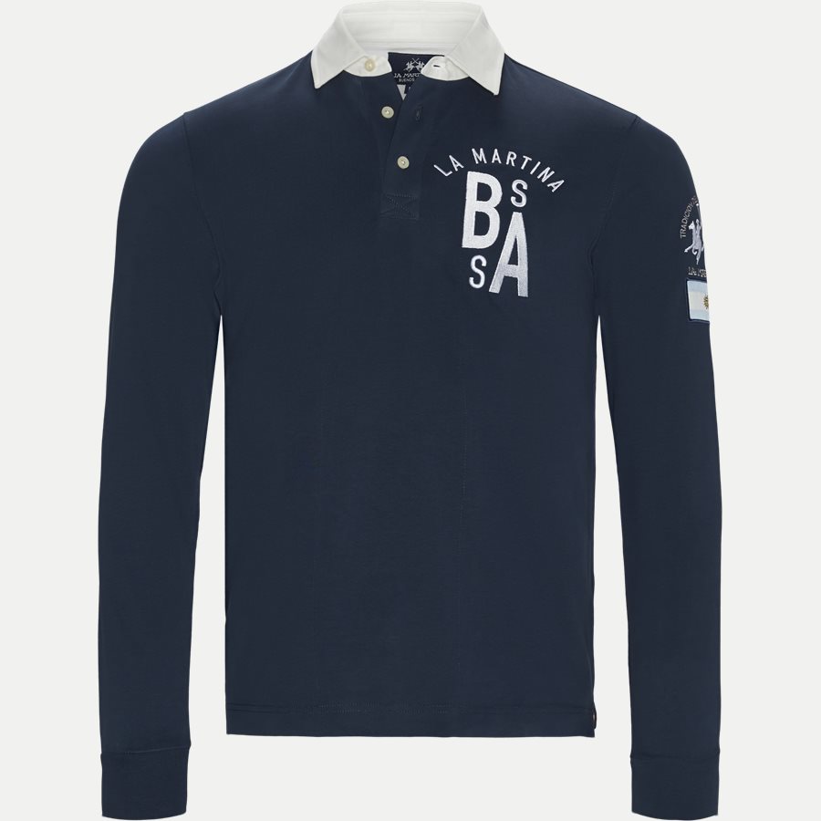 OMP623 JS210 - Rugby Jersey Polo LS - T-shirts - Regular - NAVY - 1