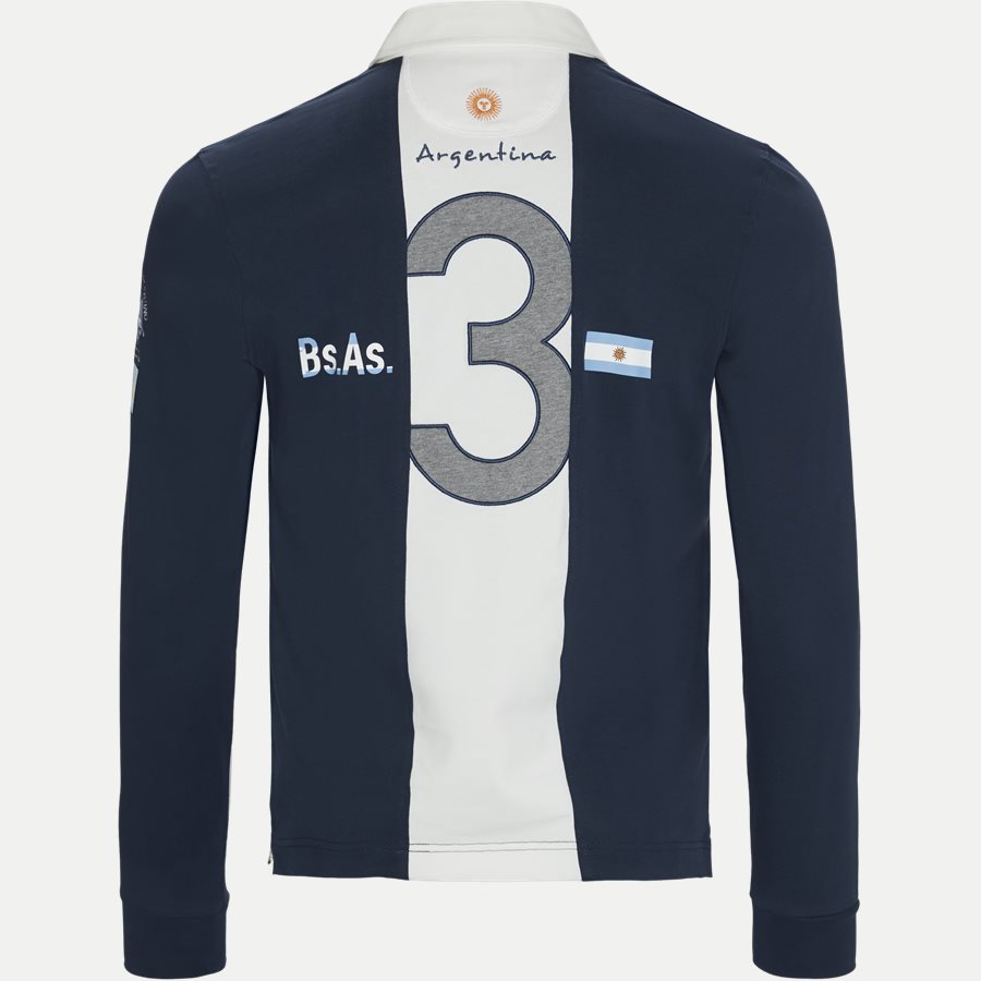 OMP623 JS210 - Rugby Jersey Polo LS - T-shirts - Regular - NAVY - 2