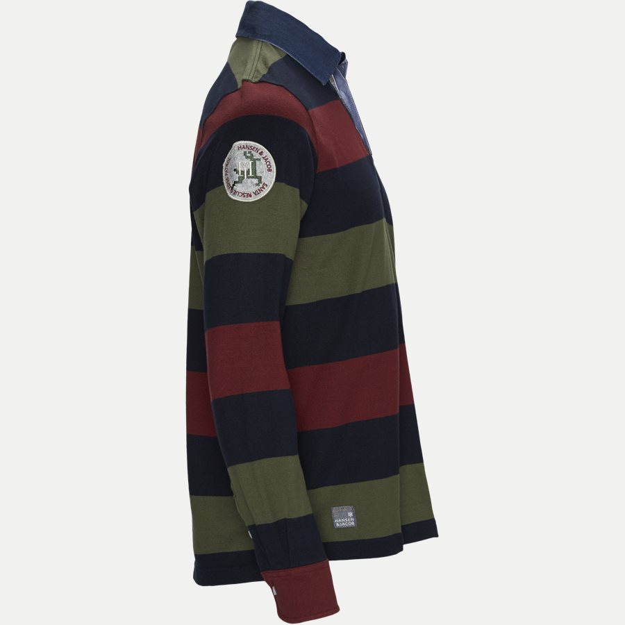 05069 STRIPED RUGGER - Striped Rugger Polo T-shirt - T-shirts - Regular - NAVY - 4