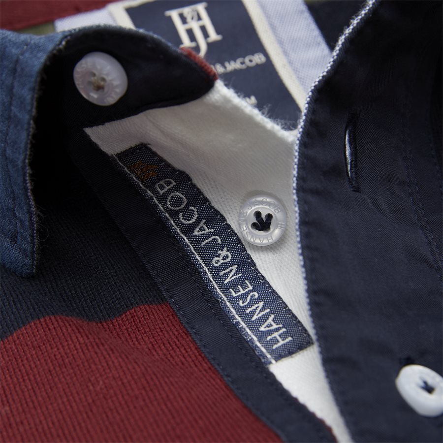 05069 STRIPED RUGGER - Striped Rugger Polo T-shirt - T-shirts - Regular - NAVY - 6
