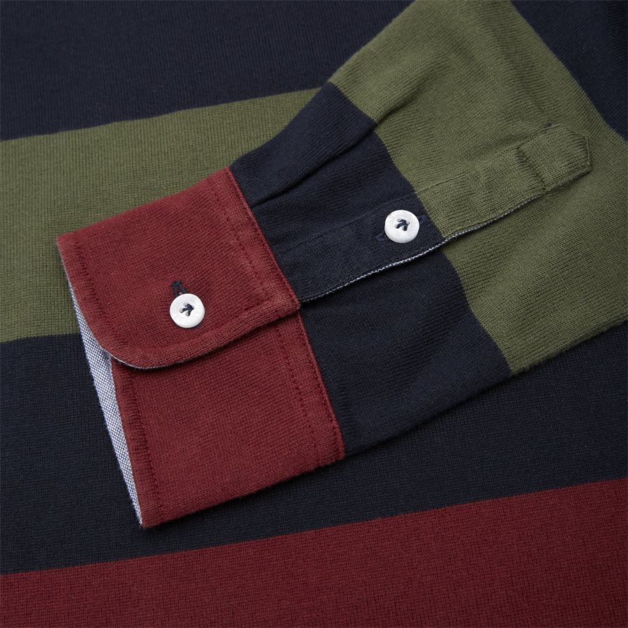 05069 STRIPED RUGGER - Striped Rugger Polo T-shirt - T-shirts - Regular - NAVY - 8
