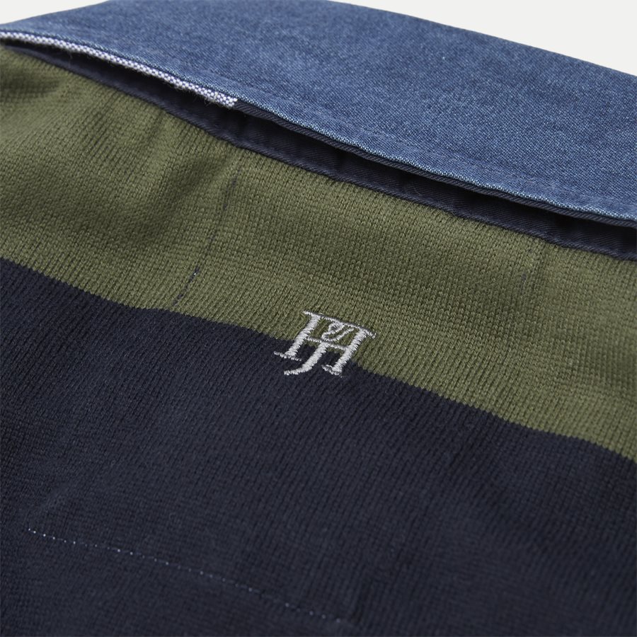 05069 STRIPED RUGGER - Striped Rugger Polo T-shirt - T-shirts - Regular - NAVY - 9