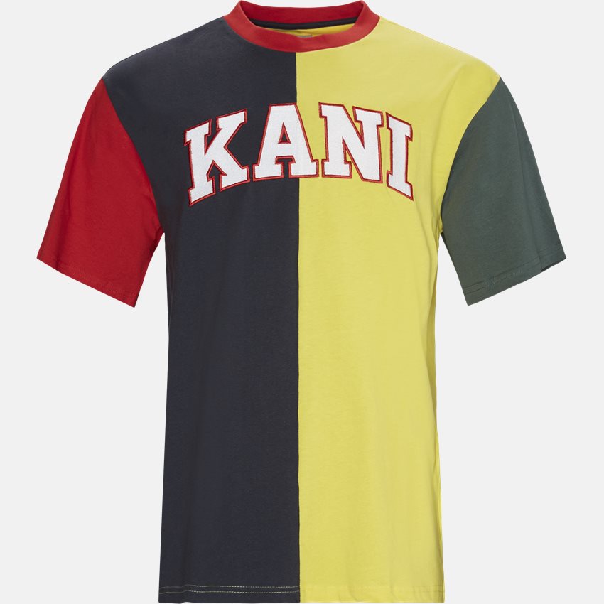 Karl Kani T-shirts COLLEGE BLOCK TEE 12009 NAVY/GUL