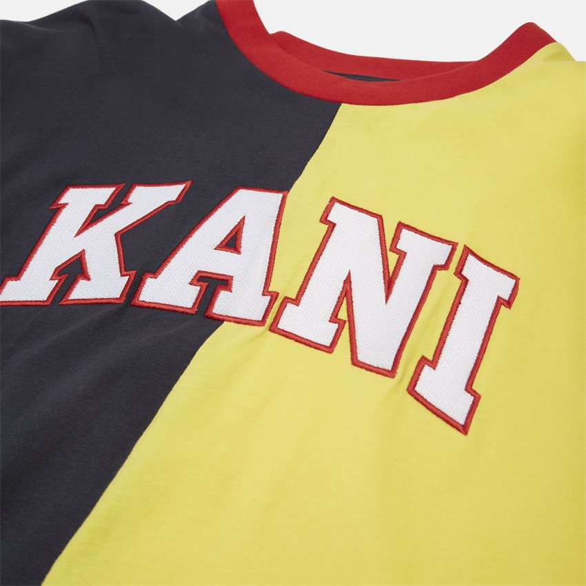 Karl Kani T-shirts COLLEGE BLOCK TEE 12009 NAVY/GUL