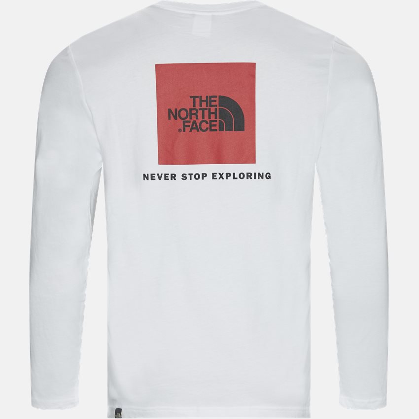 The North Face T-shirts LS RED BOX HVID