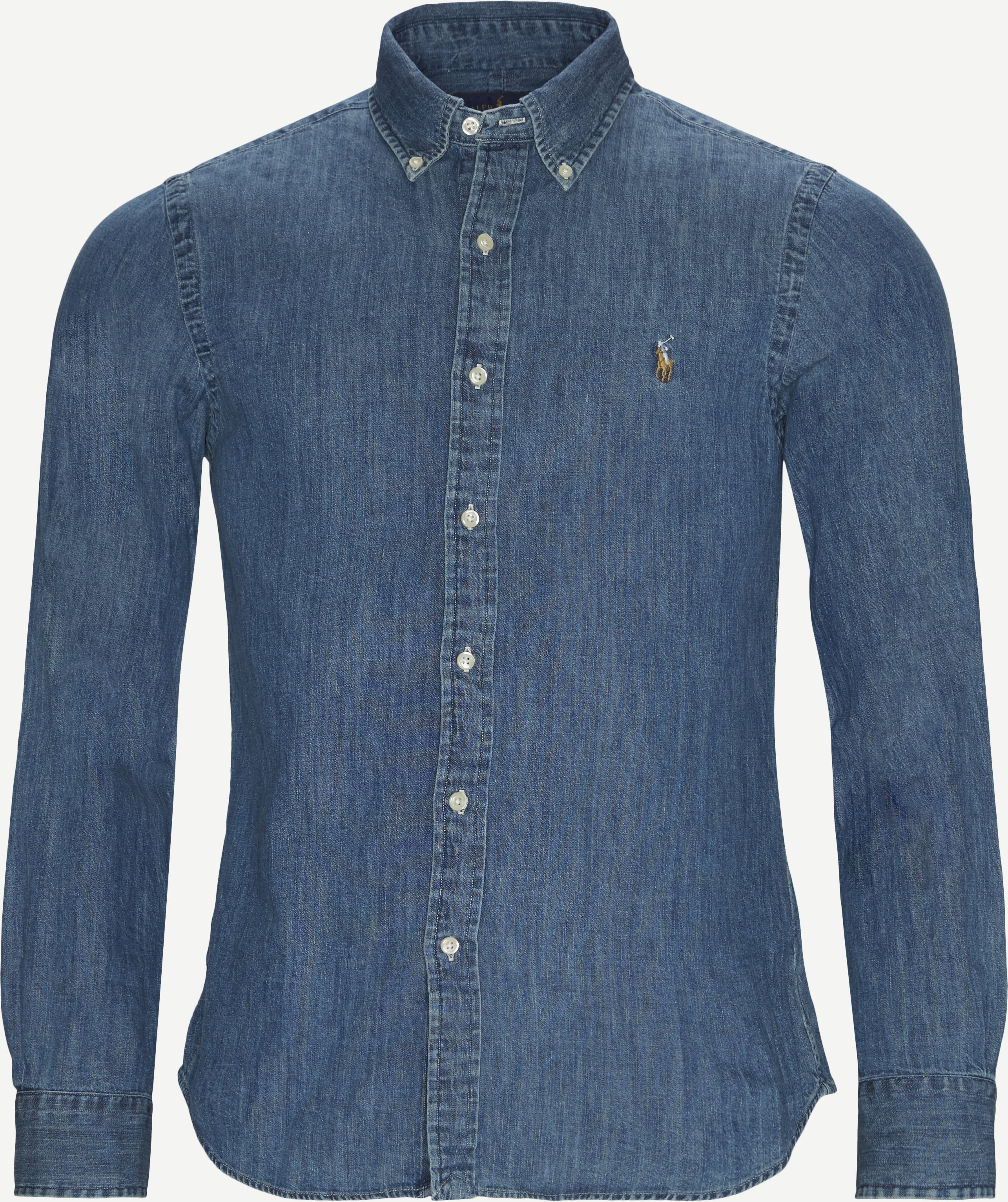 Jeanshemd mit Knöpfen - Hemden - Slim fit - Jeans-Blau