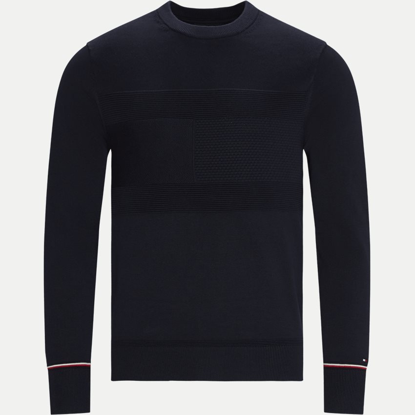 Tommy Hilfiger Knitwear 13383 STRUCTURED FLAG SWEATER NAVY