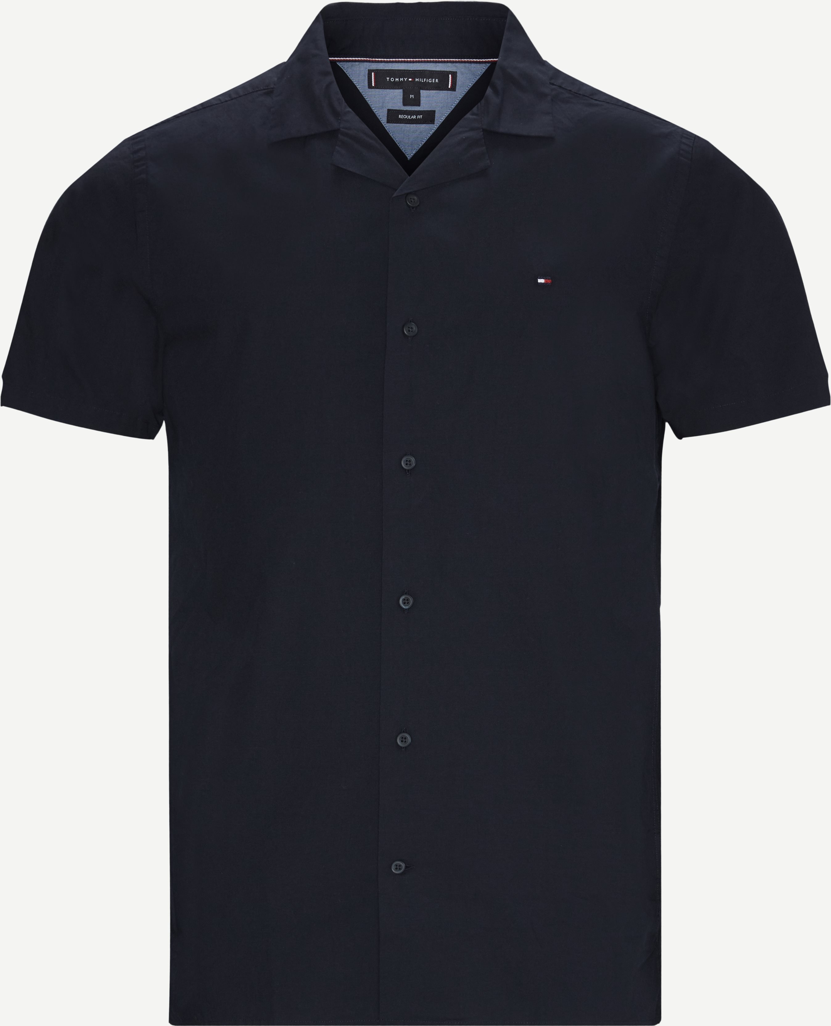 Solid Hawaiian Shirt - Short-sleeved shirts - Regular fit - Blue
