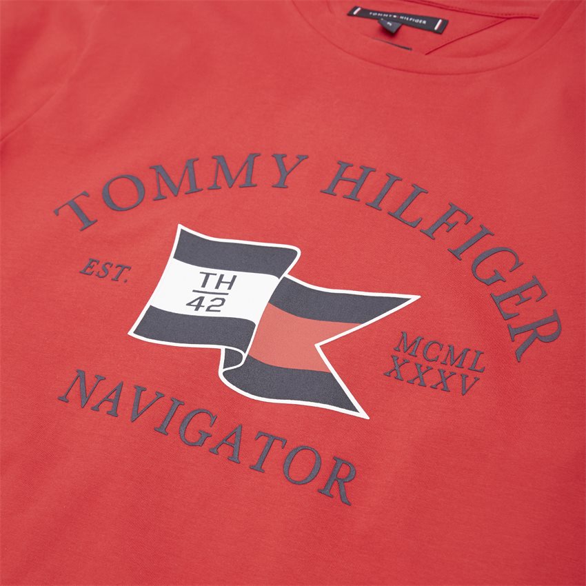 Tommy Hilfiger T-shirts 13349 FOLDED FLAG TEE RØD