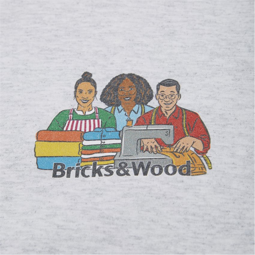 Bricks & Wood T-shirts MADE IN AMERICA GRÅ