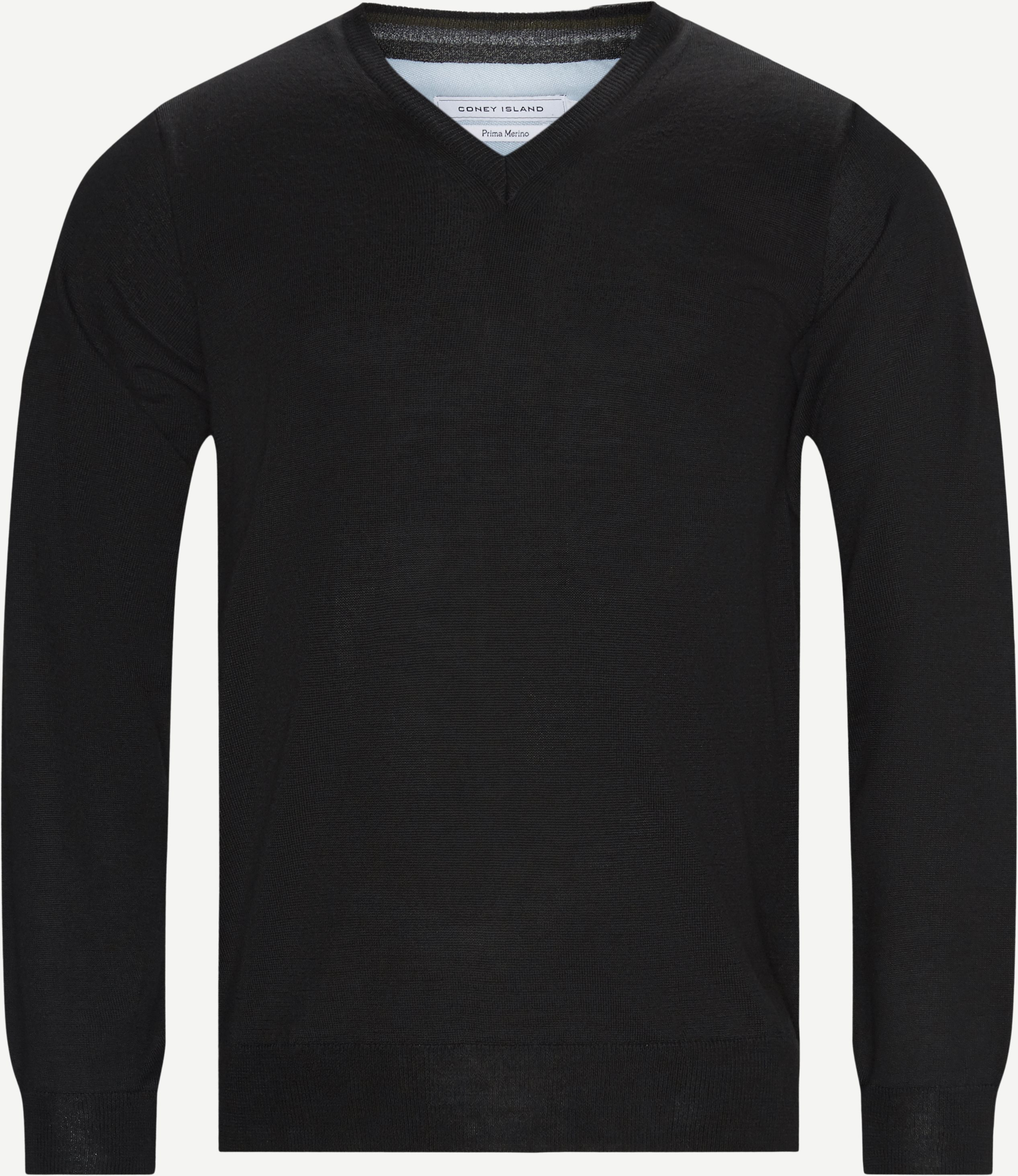 Salina Merino V-neck Knit Sweater - Knitwear - Regular fit - Black