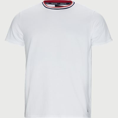 Neck Stripe T-shirt Regular fit | Neck Stripe T-shirt | Hvid