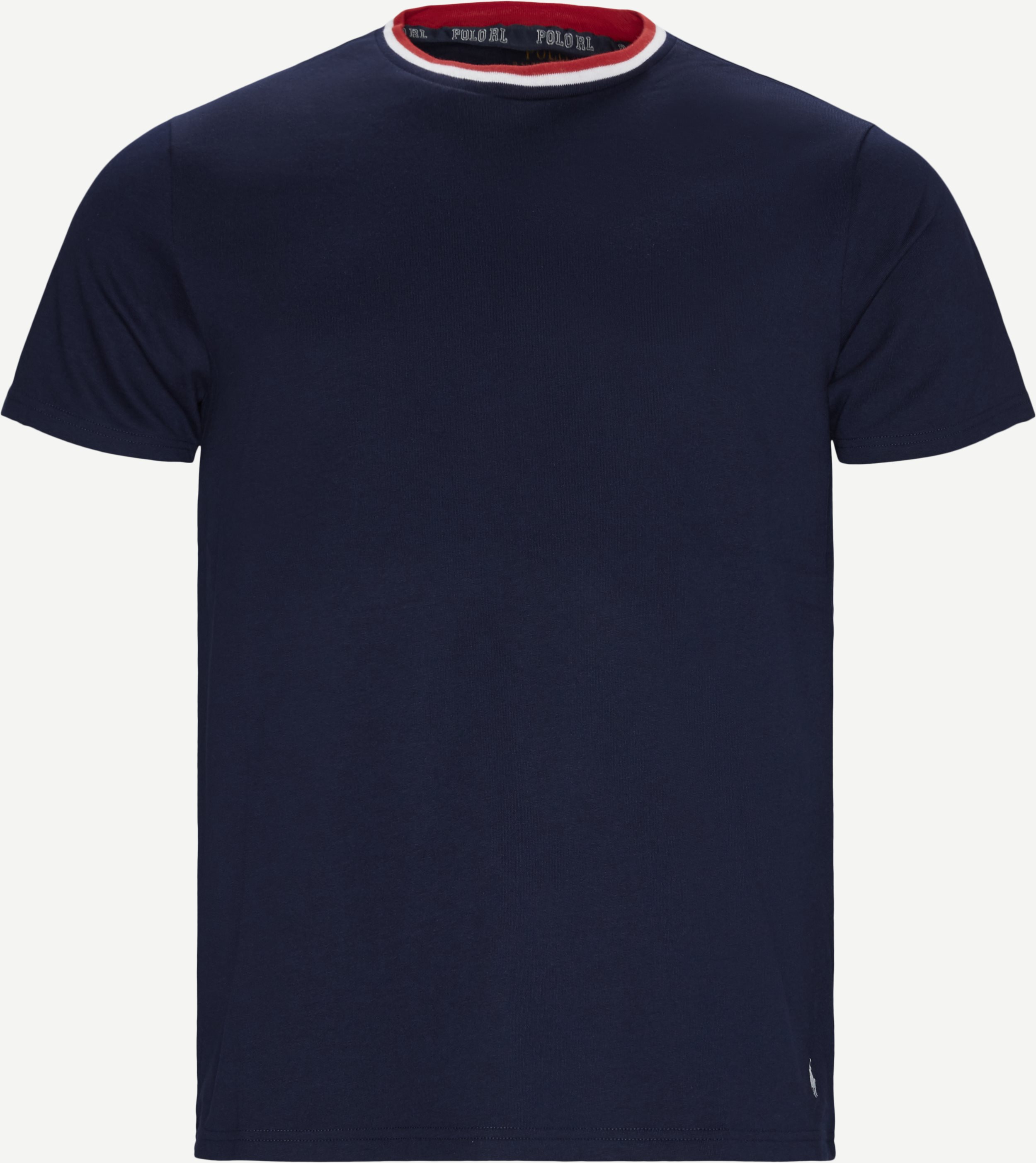 Neck Stripe T-shirt - T-shirts - Regular fit - Blå