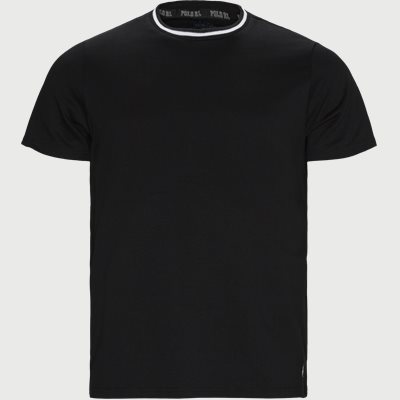 T-Shirt mit Nackenstreifen Regular fit | T-Shirt mit Nackenstreifen | Schwarz