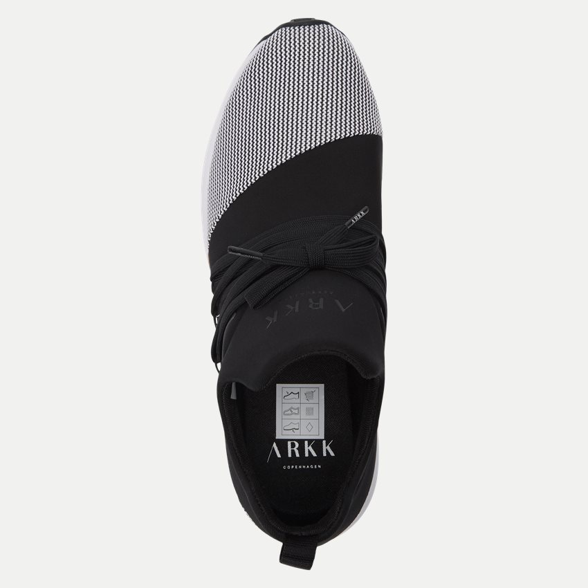 Arkk Copenhagen Shoes RAVEN MESH BLACK WHITE IL1400 SORT