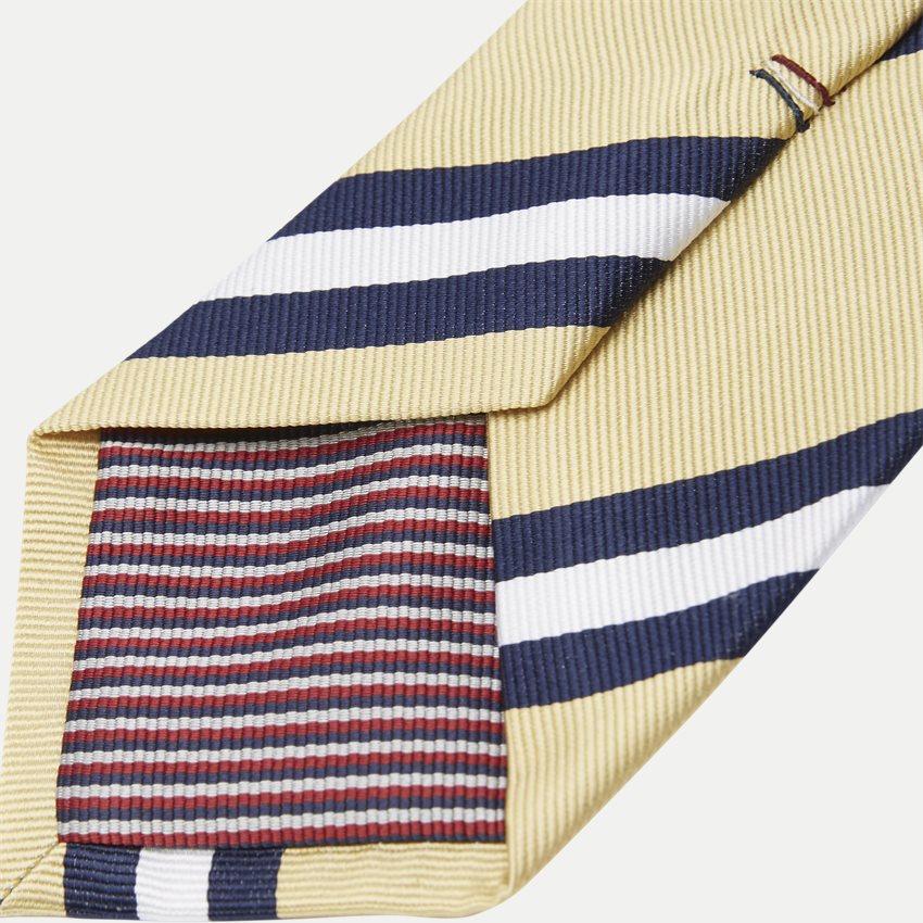 An Ivy Slipsar DUSTED YELLOW STRIPED TIE GUL