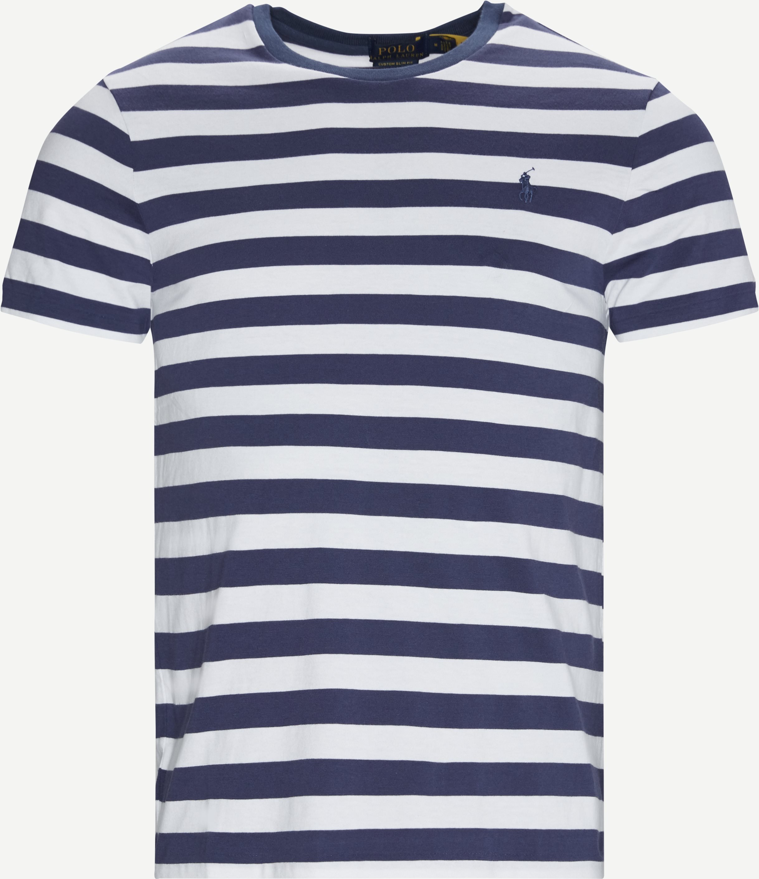 Striped Cotton T-shirt - T-shirts - Regular slim fit - Blue