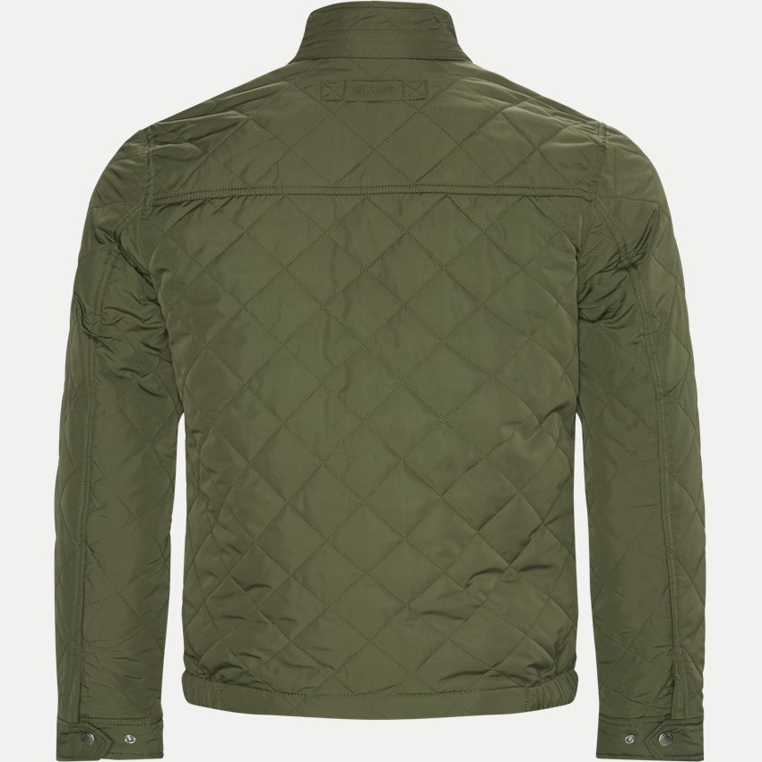 Gant Jackets THE QUILTED WINDCHEATER 7006043 ARMY