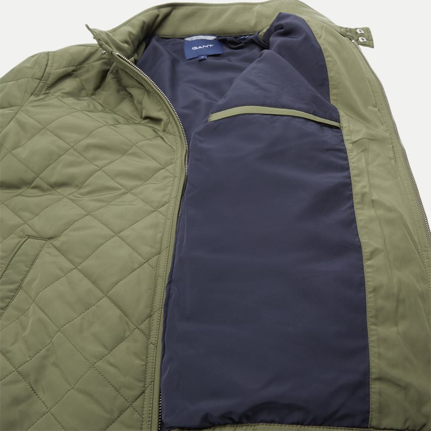 Gant Jackets THE QUILTED WINDCHEATER 7006043 ARMY