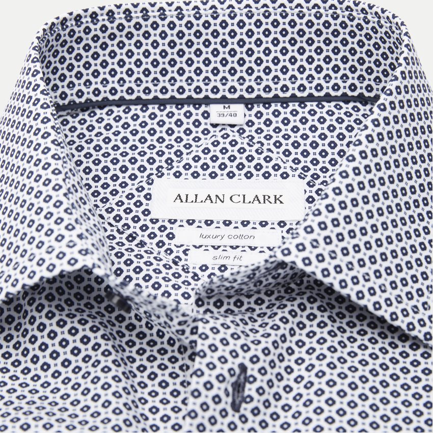 Allan Clark Shirts MORTON WHITE/NAVY