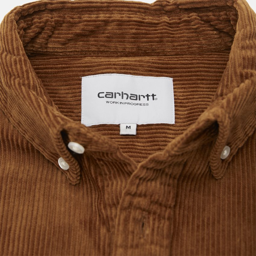Carhartt WIP Shirts L/S MADISON CORD SHIRT I025247 BRANDY/WAX