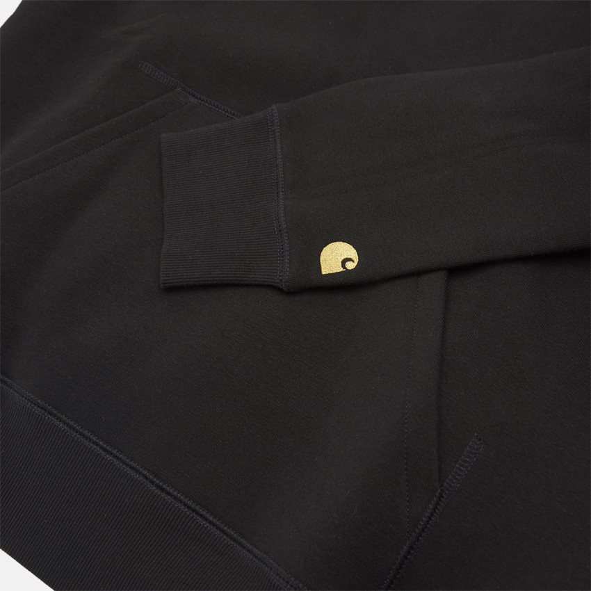 Carhartt WIP Sweatshirts HOODED CHASE I026384 BLACK/GOLD
