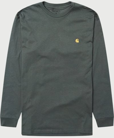 Carhartt WIP T-shirts L/S CHASE I026392 Green