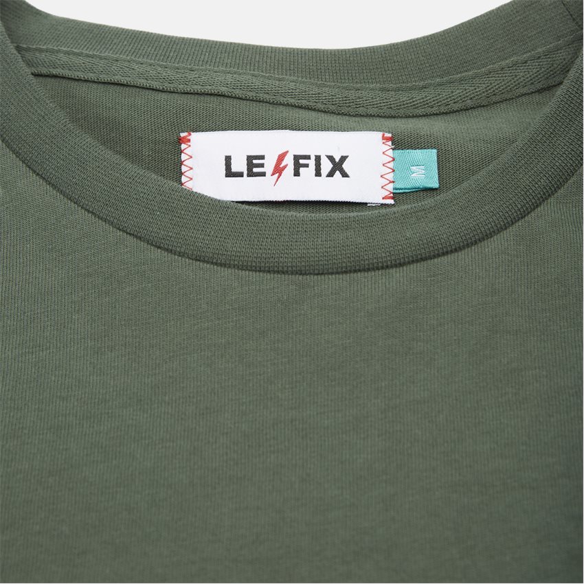 Le Fix T-shirts CROOKED TEE 2002009 GRØN