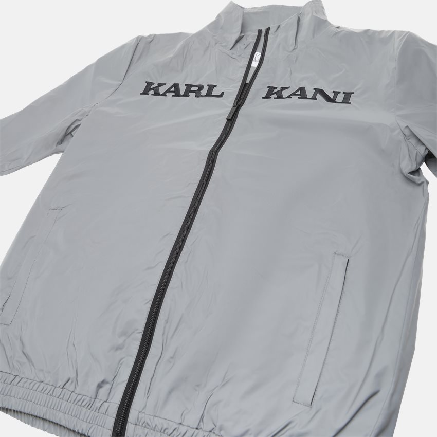 Karl Kani Sweatshirts RETRO REFLECTIVE TRACKJACKET KKMQ32026 SØLV