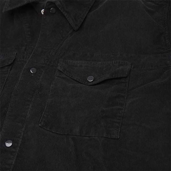 Old Dyed Stretch Corduroy Stud Fastened Lens Shirt