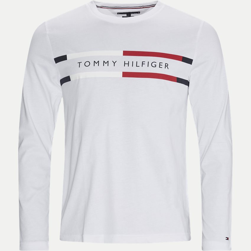 Tommy Hilfiger T-shirts 15338 CORP CHEST STRIPE LS HVID