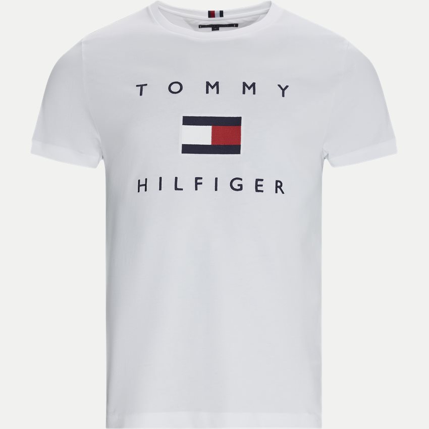 Tommy Hilfiger T-shirts 14313 TOMMY FLAG HILFIGER HVID