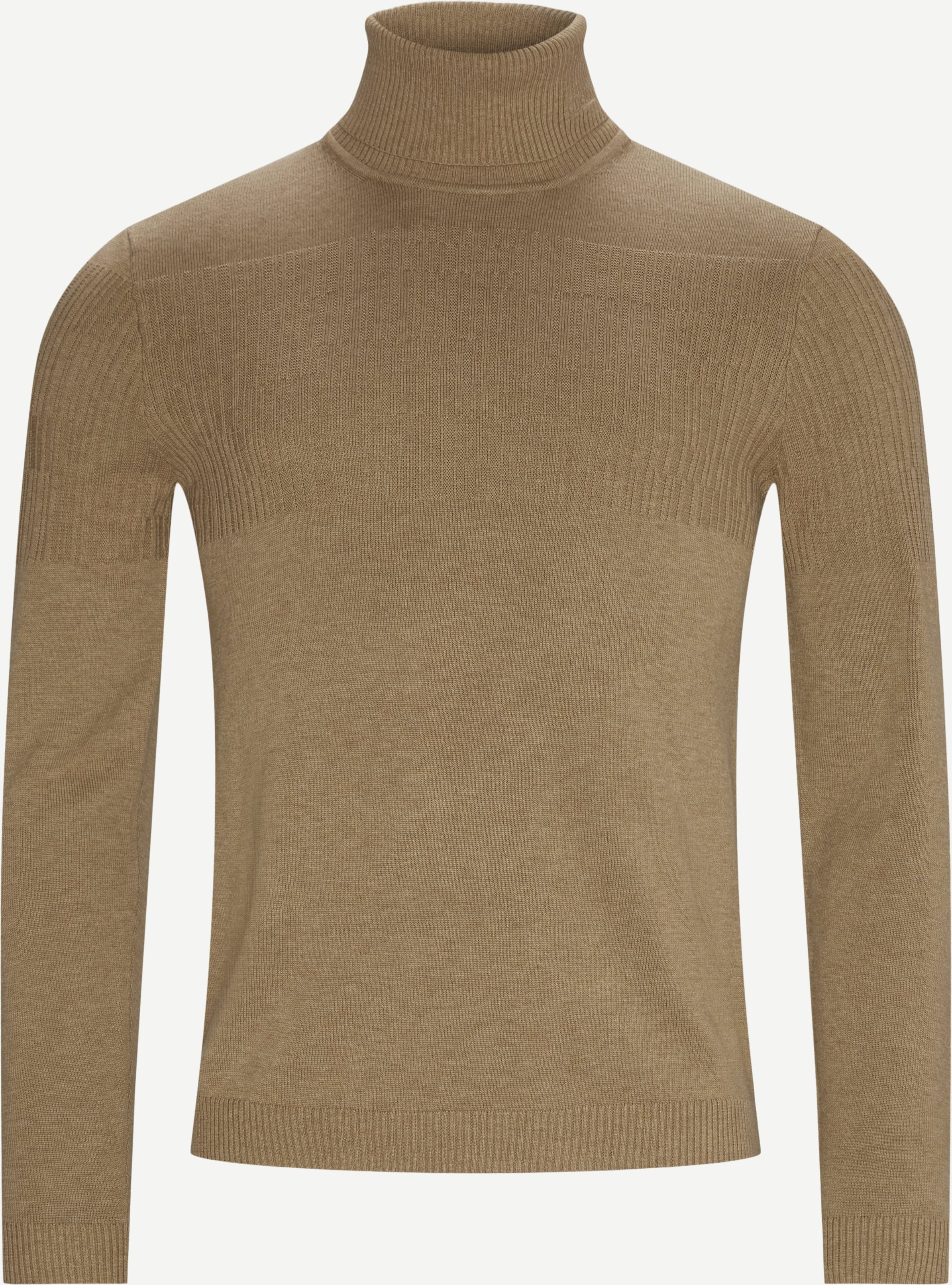 Siseon Rollneck Sweater - Stickat - Slim fit - Brun