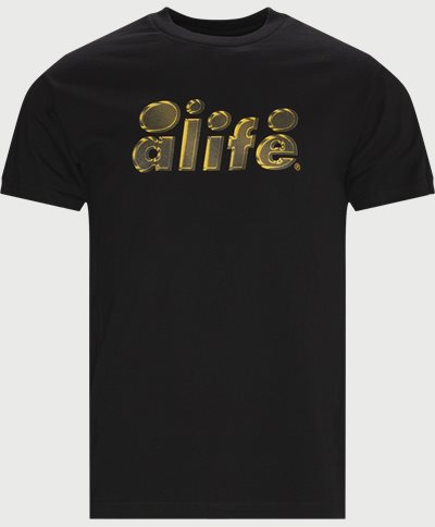 Alife T-shirts 2 TONE BUBBLE GRAPHIC Svart