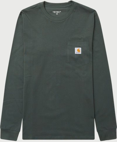 Carhartt WIP T-shirts L/S POCKET I022094.. Grön