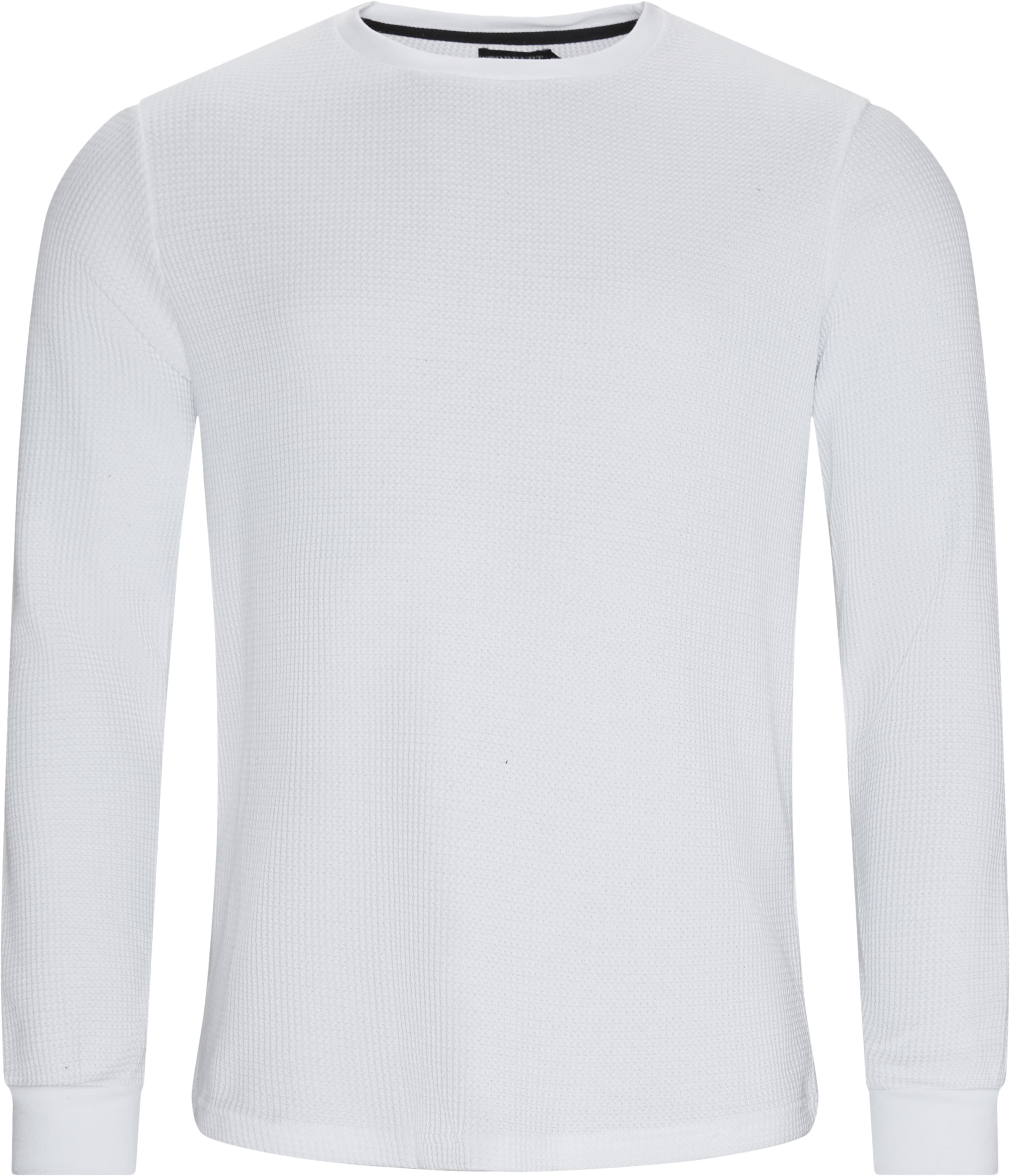AMERICAN Langærmet Tee - T-shirts - Regular fit - Hvid