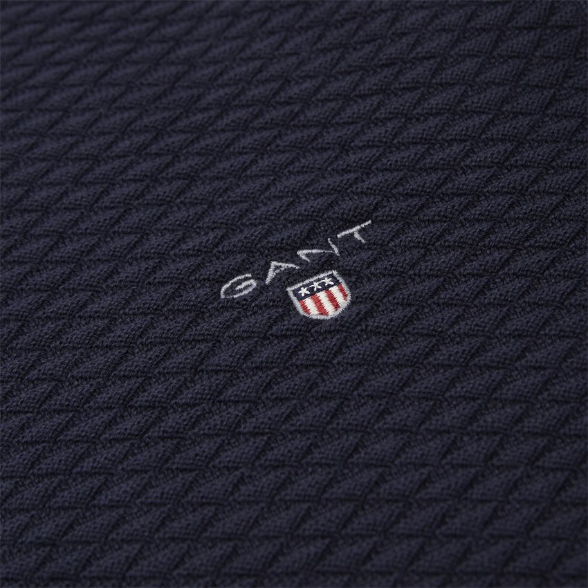 Gant Knitwear 8030030 TRIANGLE TEXTURE CREW NAVY